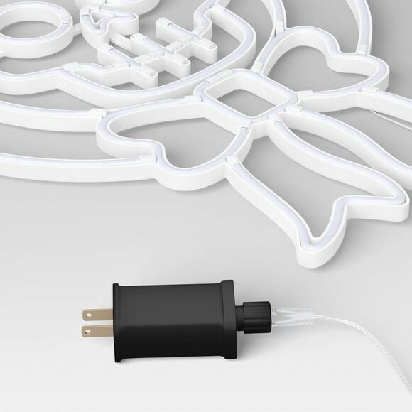 Open Box - LED Wreath Faux Neon Sign Halloween Novelty Silhou Orange/White/Green - Picture 4 of 4